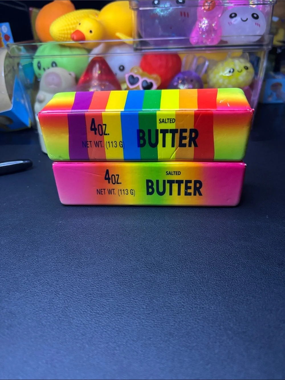 2 Tiktok Rainbow Salted Butter Stick Squishy